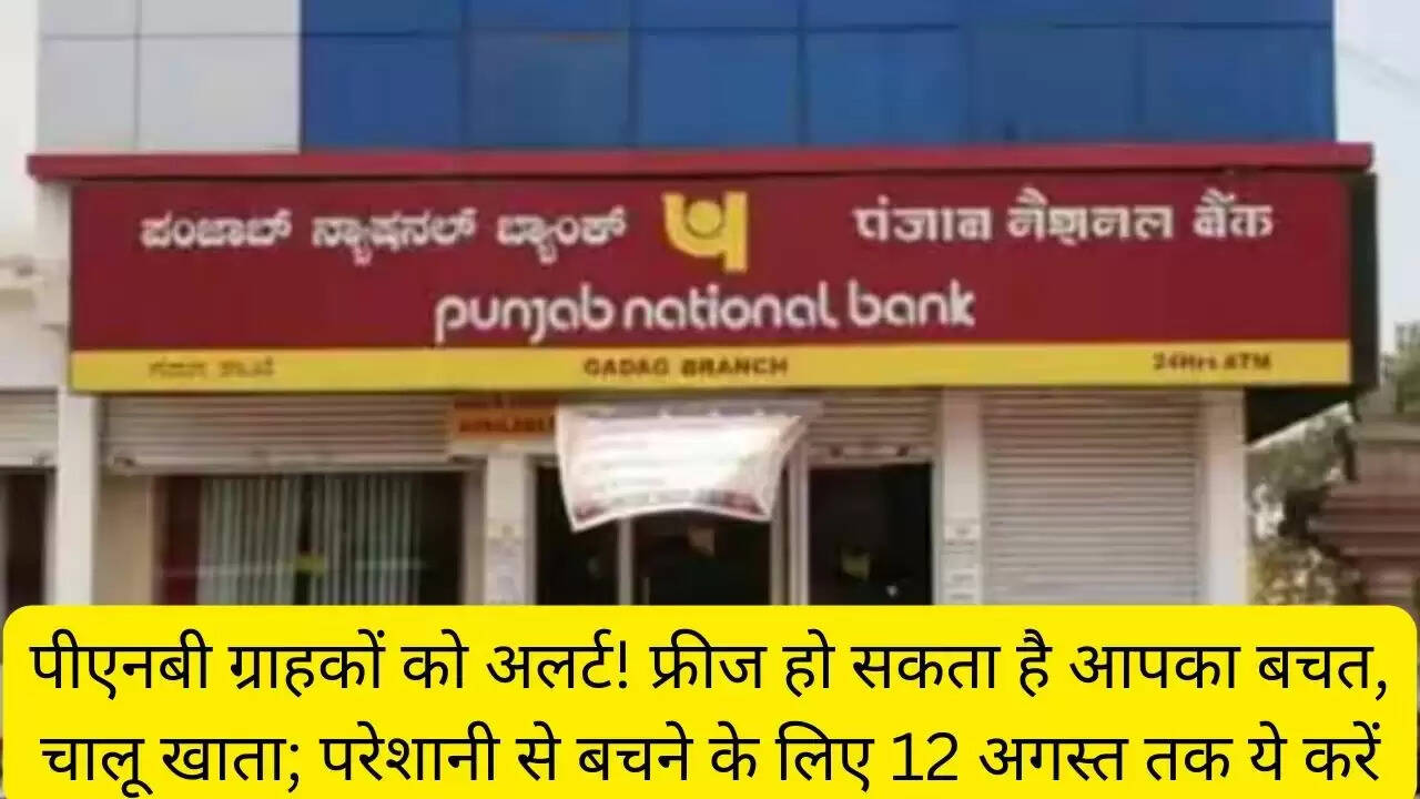 पीएनबी ग्राहकों को अलर्ट! फ्रीज हो सकता है आपका बचत, चालू खाता; परेशानी से बचने के लिए 12 अगस्त तक ये करें