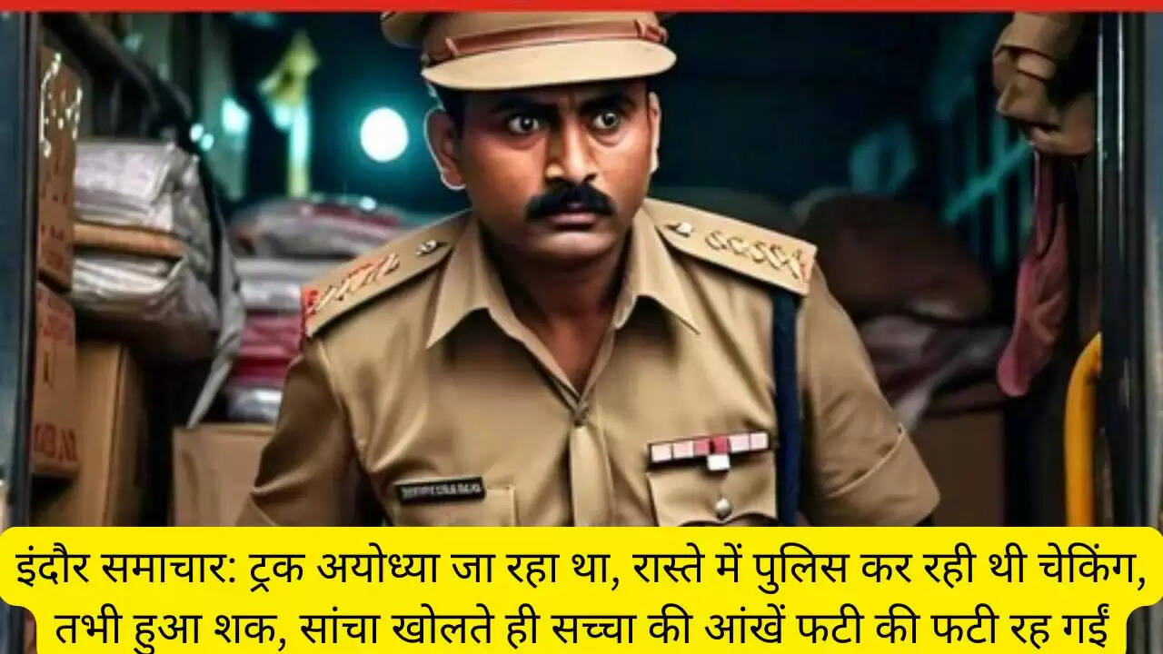 इंदौर समाचार: ट्रक अयोध्या जा रहा था, रास्ते में पुलिस कर रही थी चेकिंग, तभी हुआ शक, सांचा खोलते ही सच्चा की आंखें फटी की फटी रह गईं