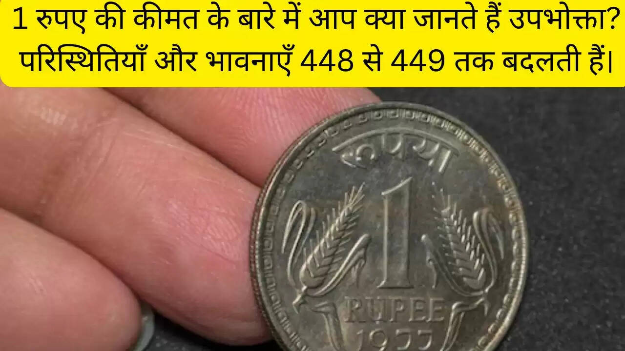 1 रुपए की कीमत के बारे में आप क्या जानते हैं उपभोक्ता? परिस्थितियाँ और भावनाएँ 448 से 449 तक बदलती हैं।